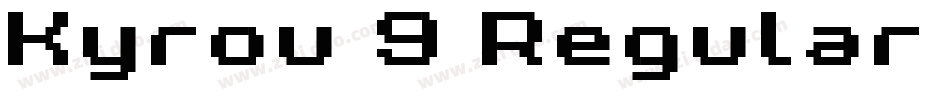 Kyrou 9 Regular Xtnd字体转换